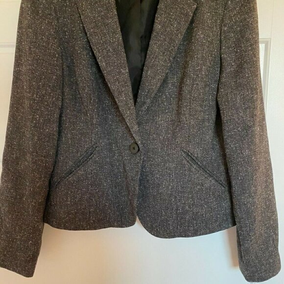 𝅺larry Levine Women's Gray Blazer Size 8 - Picture 3 of 9